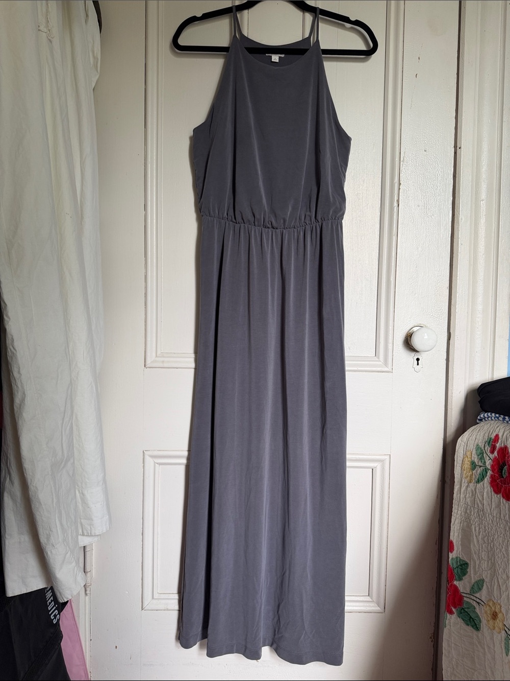 GAP Charcoal Gray Halter-Style Maxi Dress
